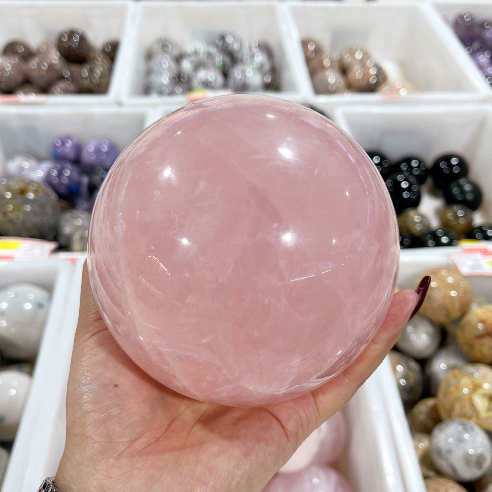 Natural Rose Quartz Crystal Ball