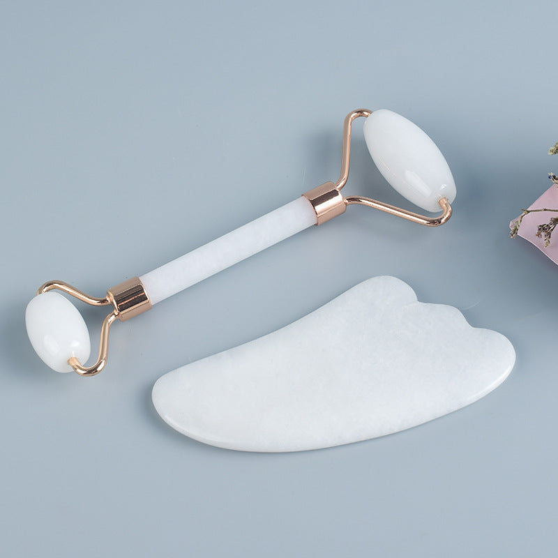 Natural Jade Roller and Gua Sha Set