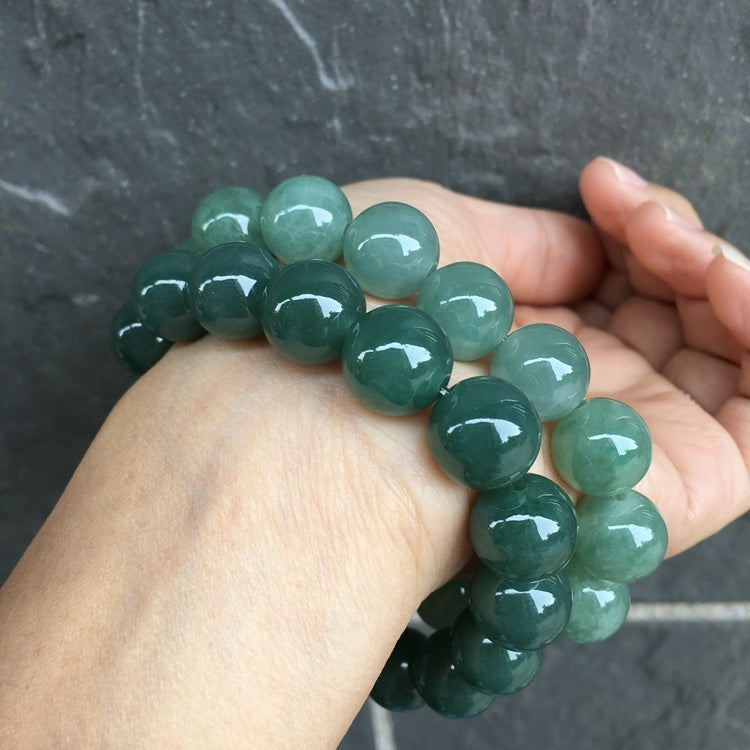 Ice oil jade bead bracelet necklace