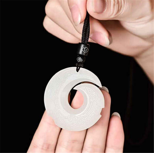 Natural White Jade Xinjiang Hetian Jade Pendant