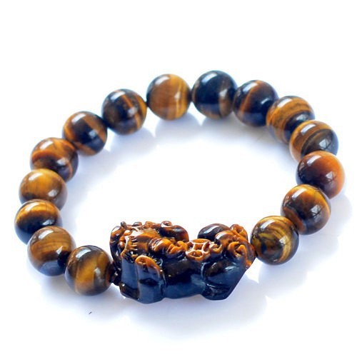 Natural Yellow Tiger Eye Stone Brave Bracelet