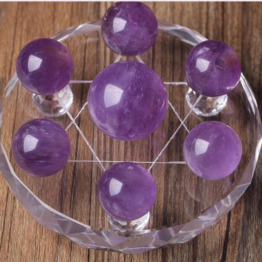 Natural Amethyst Seven-Star Array Natural Amethyst Ball Amethyst Seven-Star Array Crystal Ball Decoration