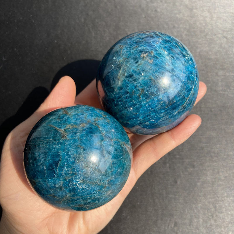 Natural Crystal Ball Blue Apatite Ball Blue Apatite Rough