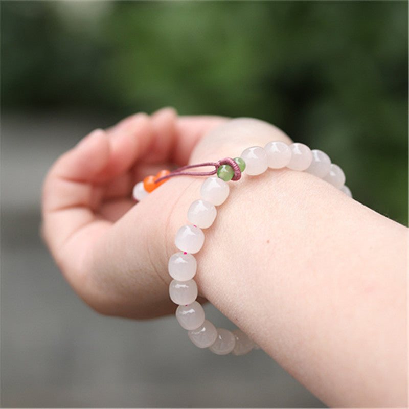 Hetian Jade Bracelet Lotus Root  White Jade Bracelet