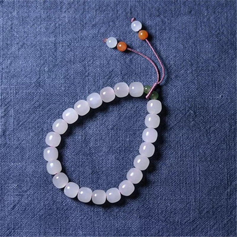 Hetian Jade Bracelet Lotus Root  White Jade Bracelet