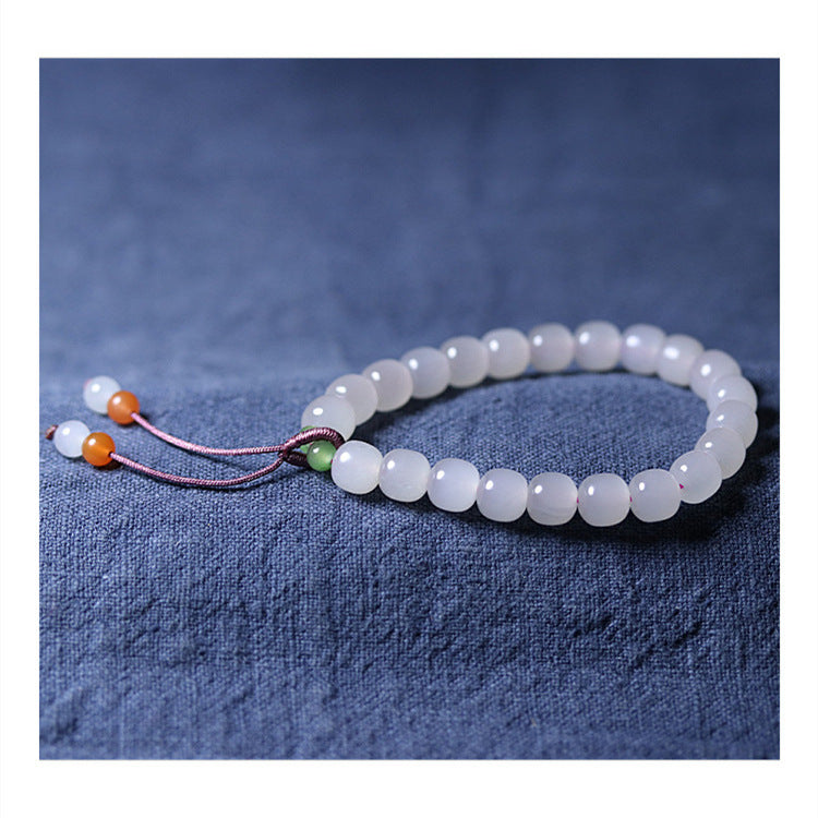 Hetian Jade Bracelet Lotus Root  White Jade Bracelet