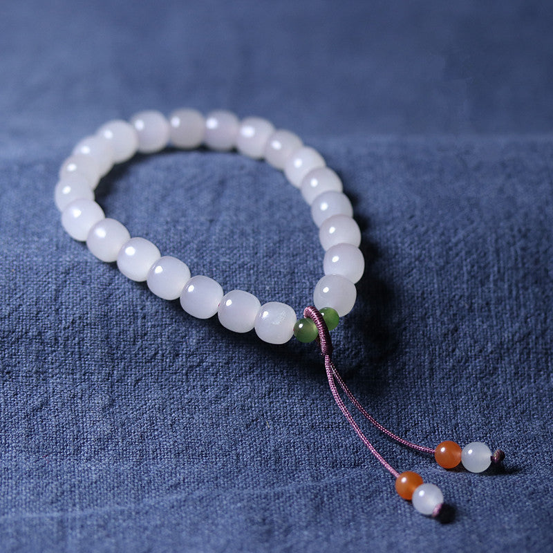 Hetian Jade Bracelet Lotus Root  White Jade Bracelet