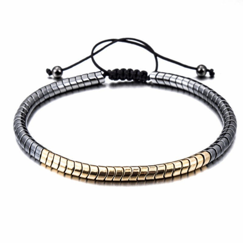 Wave beads hematite personality bracelet