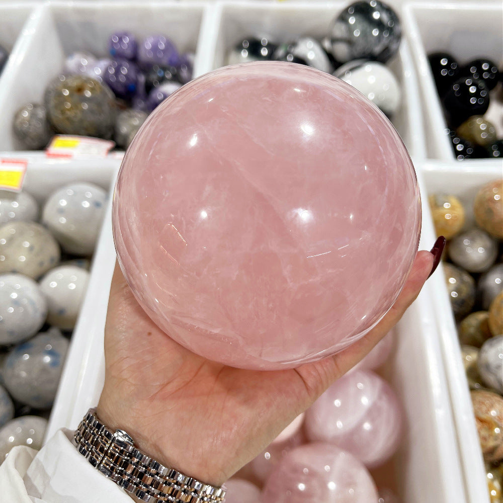 Natural Rose Quartz Crystal Ball