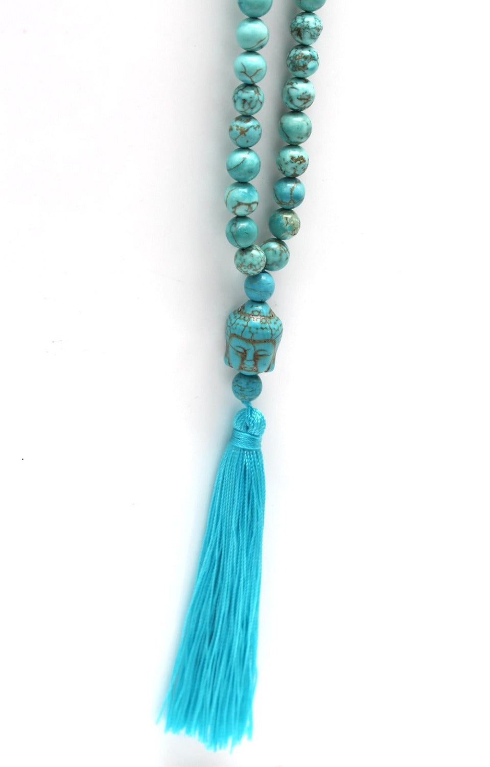 Natural turquoise tassel necklace