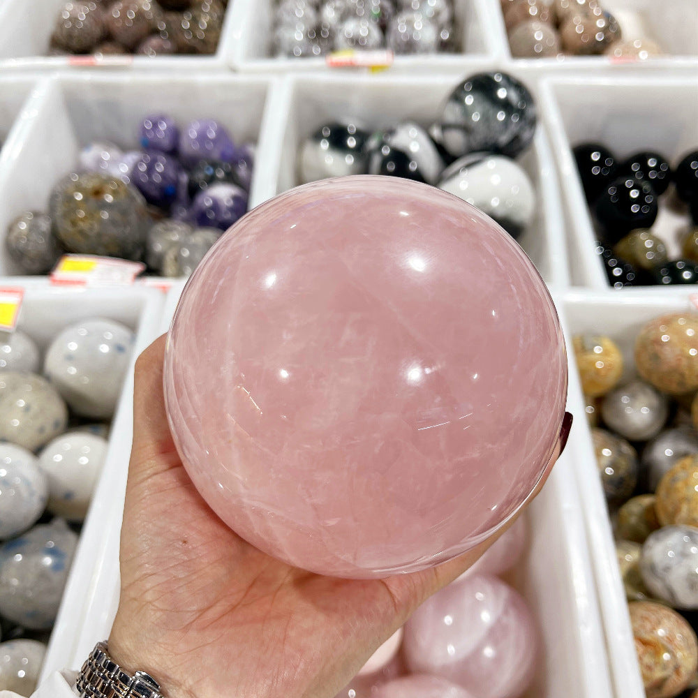 Natural Rose Quartz Crystal Ball